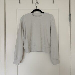 Lululemon Ribbed Softstreme Perfectly Oversized Cropped Crew Bone